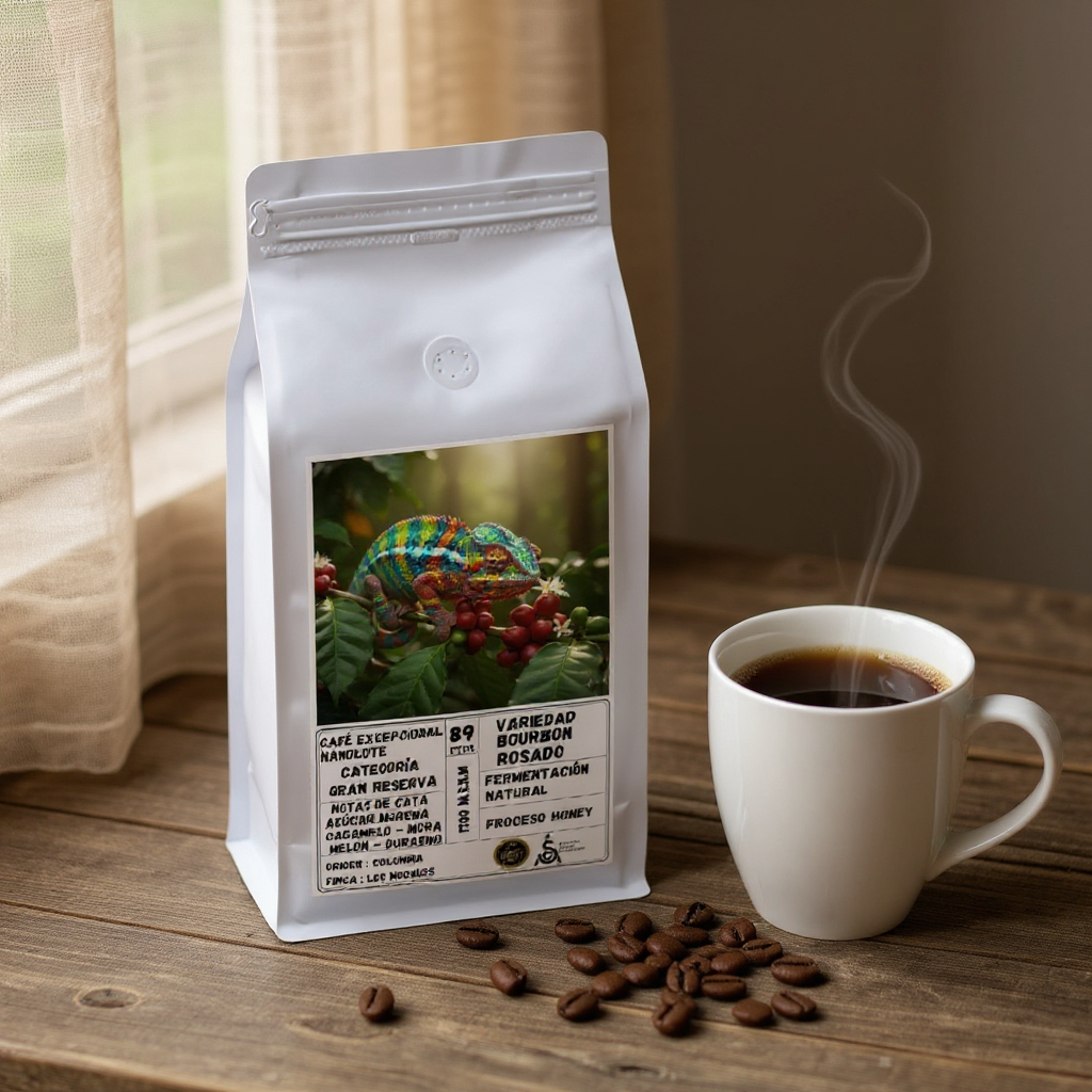 🌿 Gran Reserva Nanolote – Finca Los Nogales, Origen Colombia | Variedad Bourbon Rosado