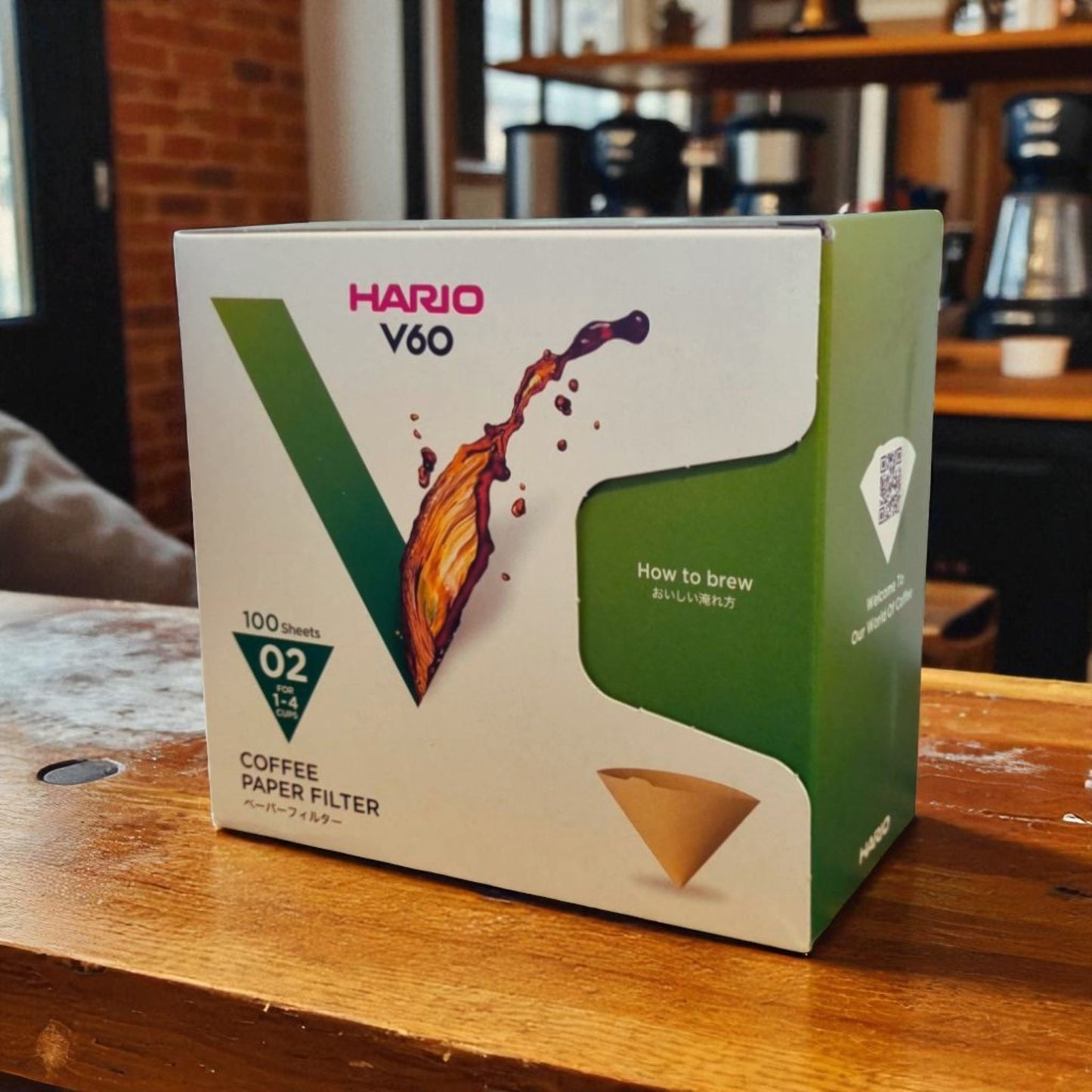 Filtros de Papel HARIO V60 – Tamaño 02 (100 unidades)