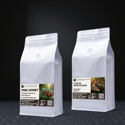 Pack de Especialidad "Panela & Rosas" – Origen Colombia | Caturra Lavado 250gr & Pink Bourbon Honey 250gr