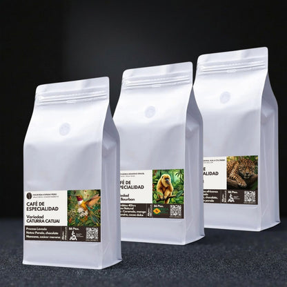 Tripack Fauna Salvaje: Colombia, Brasil & Perú | Caturra · Caturra Catuai ·  Red Bourbon — 250gr c/u