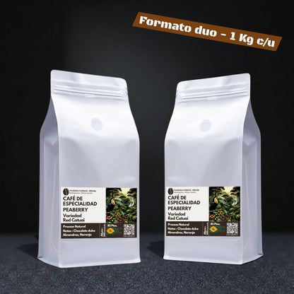 Pack Duo 1 Kg c/u Origen Brasil - Fazenda Furnas | Variedad Peaberry - Red Catuai