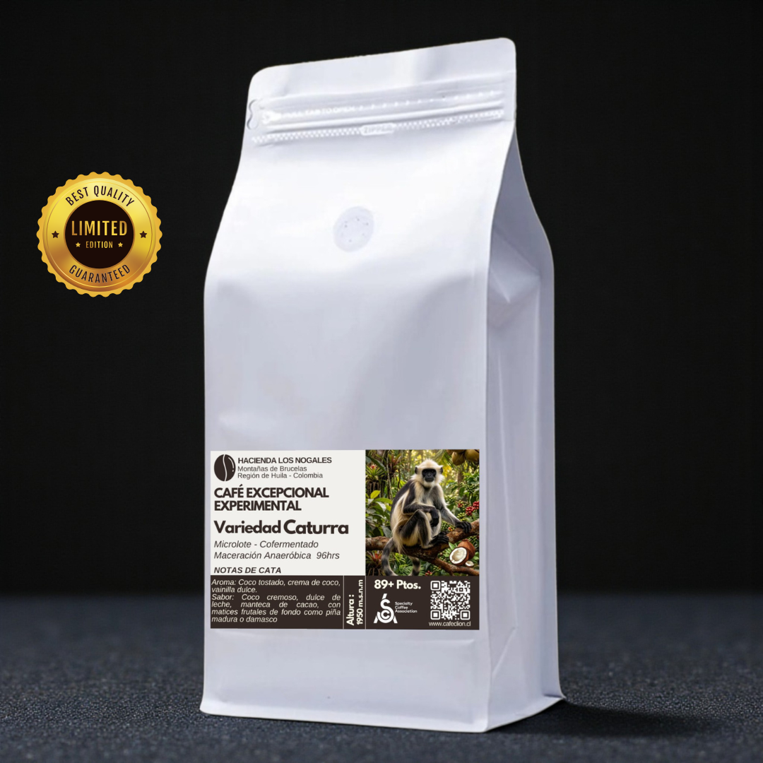 Café Excepcional Experimental - Microlote | Hacienda Los Nogales – Huila, Colombia | Variedad Caturra Cofermentado Anaeróbico 96hrs