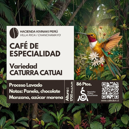 Café de Especialidad Origen Perú - Chanchamayo. Hacienda Kivinaki | Variedad Caturra Catuai