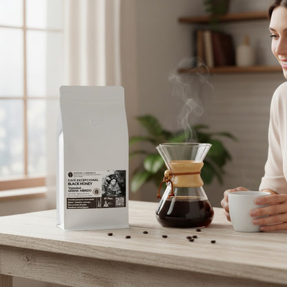 Café Excepcional Black Honey - Variedad Geisha Híbrido 'Exotic Varietal' Microlote 91+ Ptos