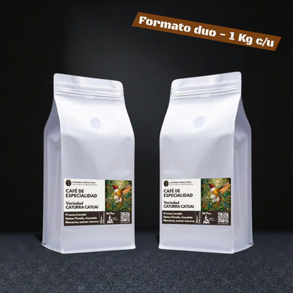 Pack Duo 1 Kg c/u Origen Perú - Chanchamayo. Hacienda Kivinaki | Variedad Caturra Catuai