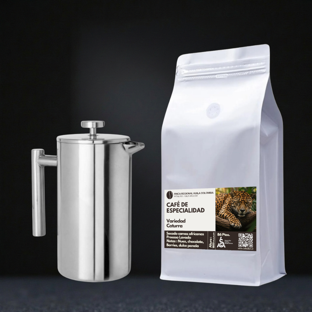 Pack Café de Especialidad Origen Colombia - Pitalito + Prensa Francesa 800ml
