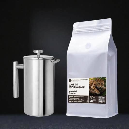 Pack Café de Especialidad Origen Colombia - Pitalito + Prensa Francesa 800ml