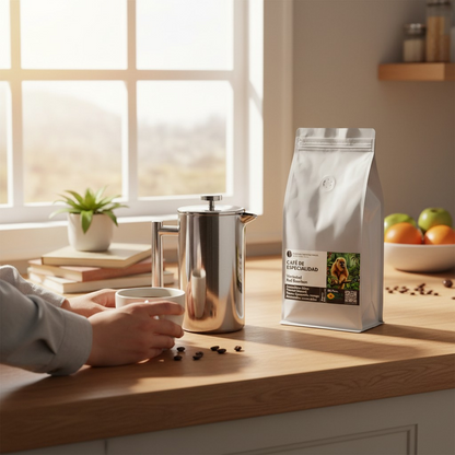 Pack Café de Especialidad Origen Brasil - Red Bourbon + Prensa Francesa 800ml