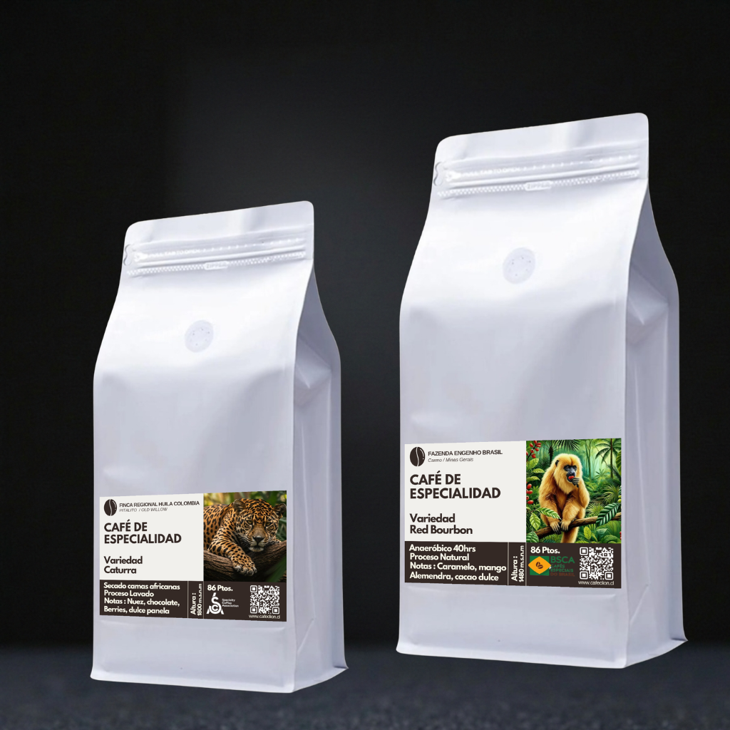 Pack Dúo Salvaje: Origen Brasil & Colombia | Red Bourbon & Caturra 250gr c/u